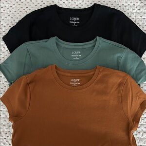 3 J. Crew Essential Tees
